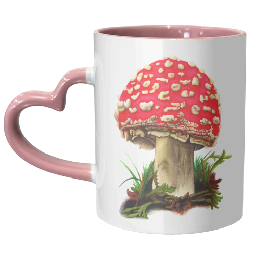 Fly Agaric Mushroom - unique mug by She Walks She Paints