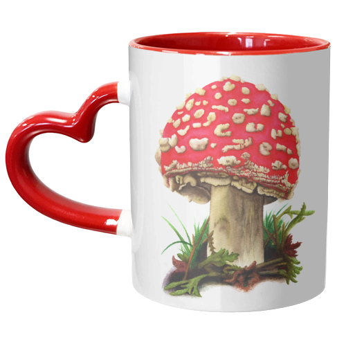 Fly Agaric Mushroom - unique mug by She Walks She Paints
