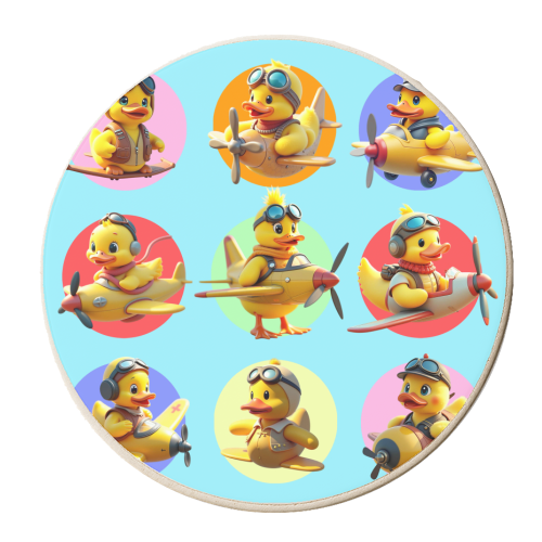 Flying Ducks - personalised beer coaster by Ms Doodle