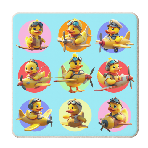 Flying Ducks - personalised beer coaster by Ms Doodle