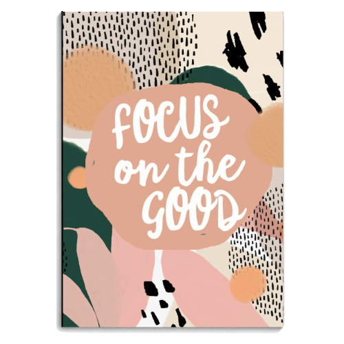 Focus On The Good - personalised A4, A5, A6 notebook by Giddy Kipper