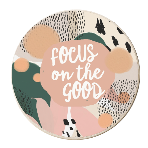 Focus On The Good - personalised beer coaster by Giddy Kipper