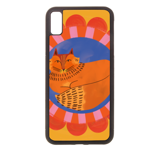 Folk Art Fox Bold Bright Colourful Painted Design - stylish phone case by AbiGoLucky