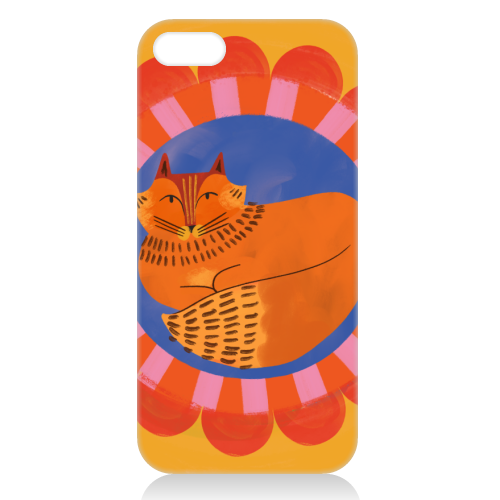 Folk Art Fox Bold Bright Colourful Painted Design - unique phone case by AbiGoLucky