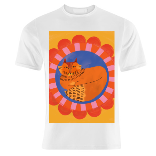 Folk Art Fox Bold Bright Colourful Painted Design - unique t shirt by AbiGoLucky