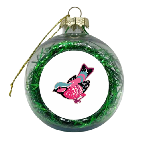 Folk Bird - xmas bauble by Victoria Krupp-Rombalski