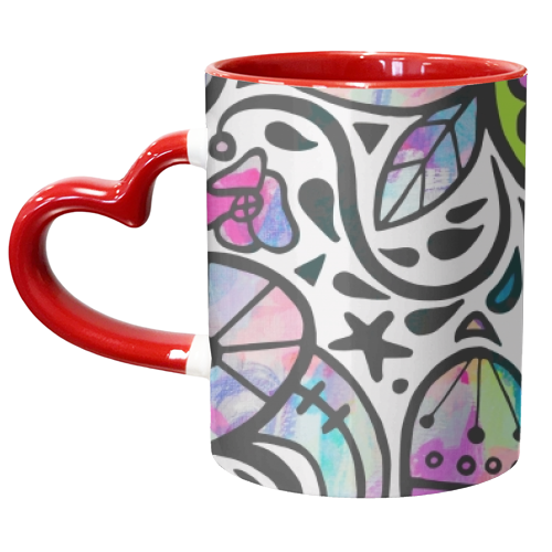 Folk Doodle  - unique mug by Cassie Swindlehurst