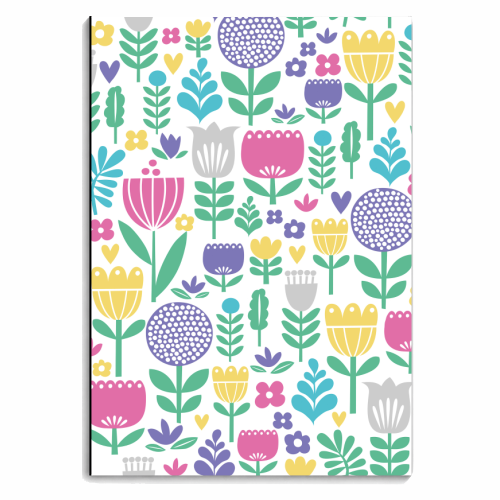 Folk Floral pattern - personalised A4, A5, A6 notebook by sarah morley