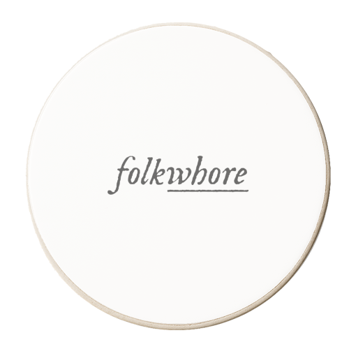 Folkwhore print - personalised beer coaster by The Girl Next Draw