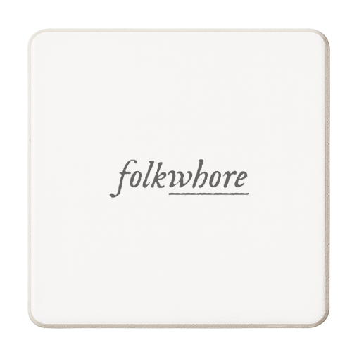 Folkwhore print - personalised beer coaster by The Girl Next Draw
