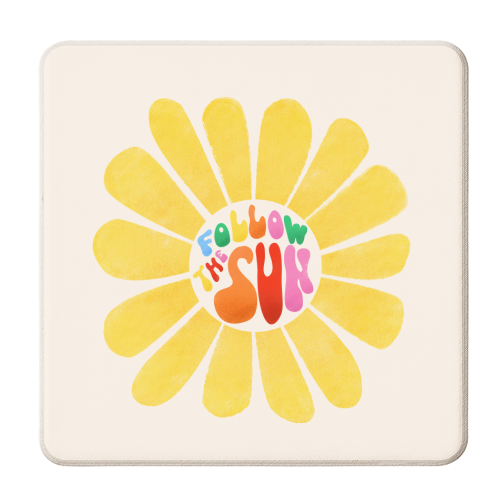 FOLLOW THE SUN - personalised beer coaster by Ania Wieclaw
