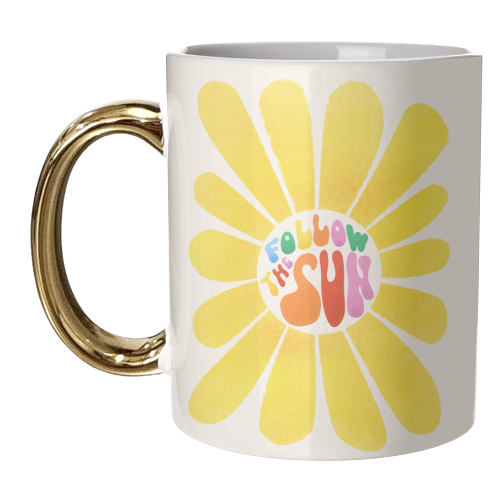 FOLLOW THE SUN - unique mug by Ania Wieclaw