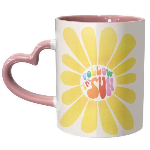 FOLLOW THE SUN - unique mug by Ania Wieclaw