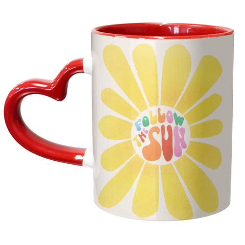 FOLLOW THE SUN - unique mug by Ania Wieclaw