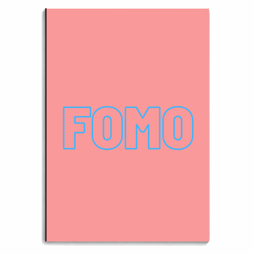 FOMO - personalised A4, A5, A6 notebook by Proper Job Studio