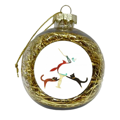 Food Chain - xmas bauble by Natalie Stoten