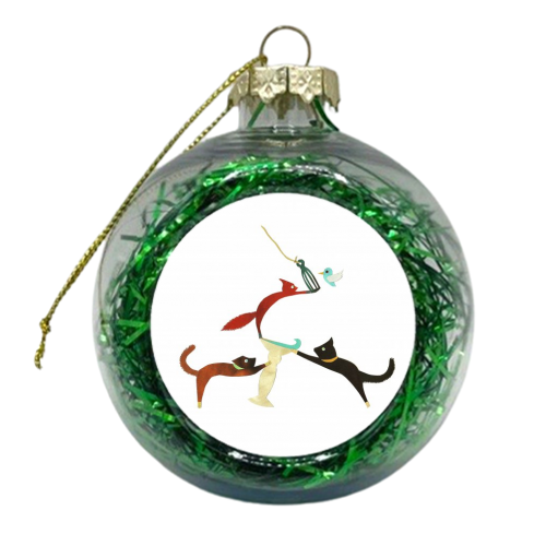 Food Chain - xmas bauble by Natalie Stoten