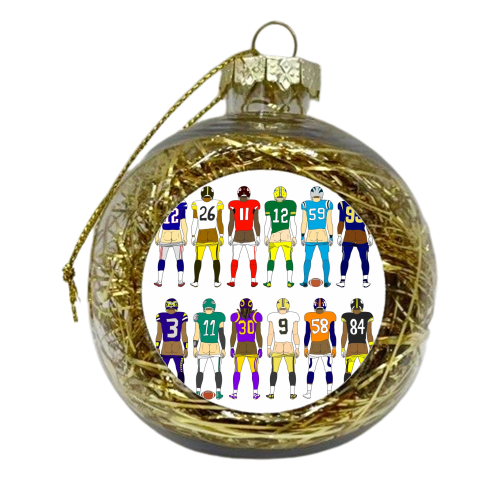 Football Butts - xmas bauble by Notsniw Art