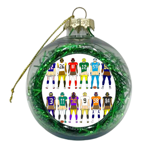 Football Butts - xmas bauble by Notsniw Art