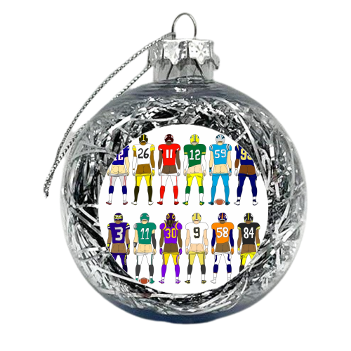 Football Butts - xmas bauble by Notsniw Art