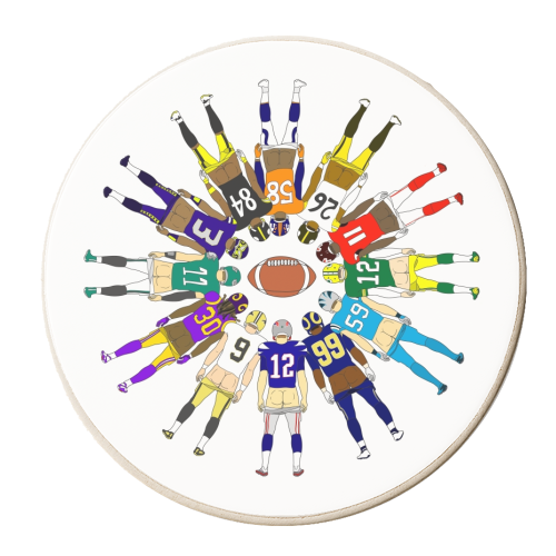 Football Butts - personalised beer coaster by Notsniw Art