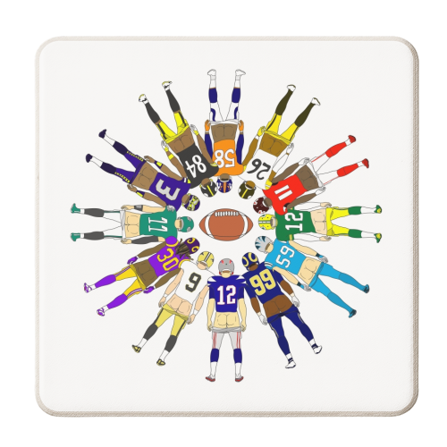 Football Butts - personalised beer coaster by Notsniw Art