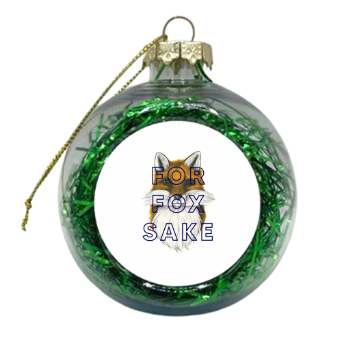 For Fox Sake - xmas bauble by The 13 Prints