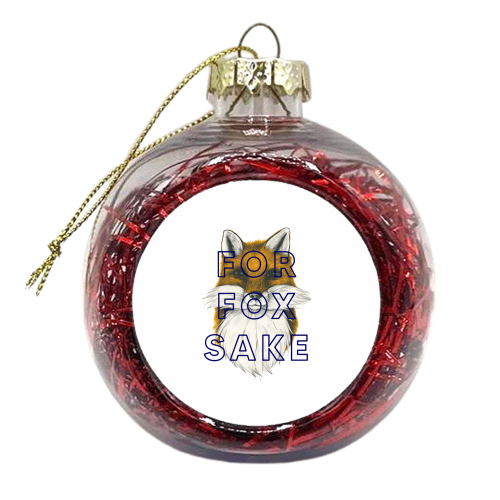For Fox Sake - xmas bauble by The 13 Prints