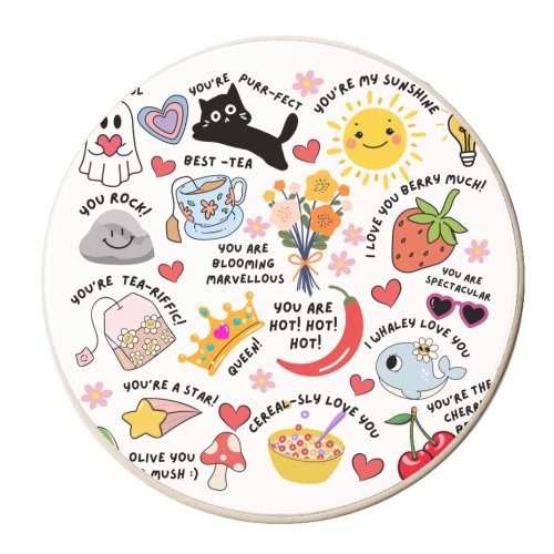 FOR HER - personalised beer coaster by Lilly Rose