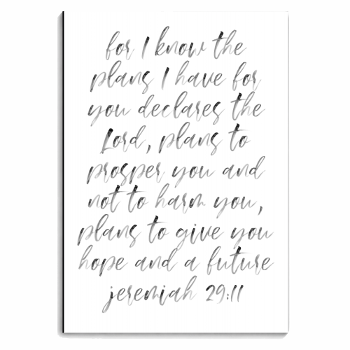 For I know the plans I have for you... -Jeremiah 29:11 - personalised A4, A5, A6 notebook by Toni Scott