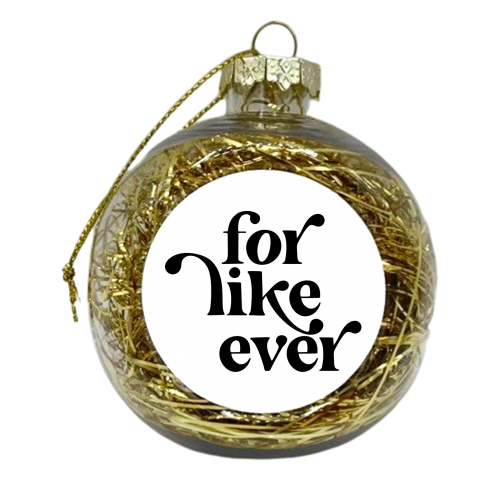 For Like Ever Vintage Retro Font - xmas bauble by Toni Scott