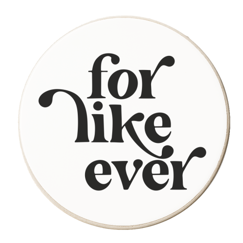For Like Ever Vintage Retro Font - personalised beer coaster by Toni Scott
