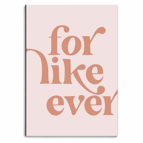 For Like Ever Vintage Retro Pink Background - personalised A4, A5, A6 notebook by Toni Scott