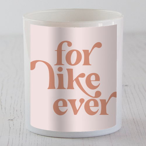 For Like Ever Vintage Retro Pink Background - scented candle by Toni Scott