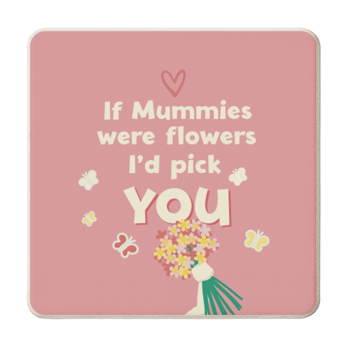 For Mum: if Mummies were flowers - personalised beer coaster by Giddy Kipper