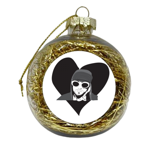 For the love of Cobain - xmas bauble by Justin Parker