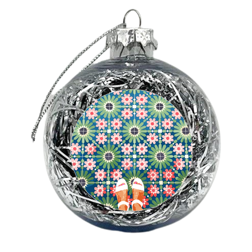 For The Love of Tiles | Moroccan Modern Bohemian Décor | Exotic Travel Watercolor Painting - xmas bauble by Uma Prabhakar Gokhale