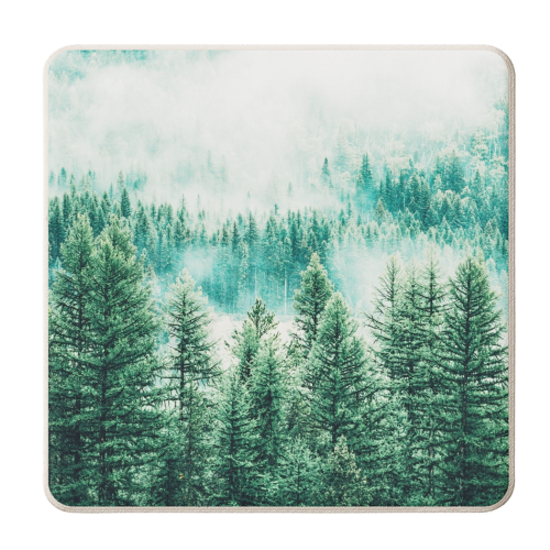 Forest and Fog - personalised beer coaster by Uma Prabhakar Gokhale