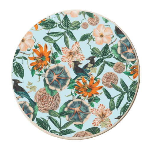 Forest Birds - personalised beer coaster by Uma Prabhakar Gokhale