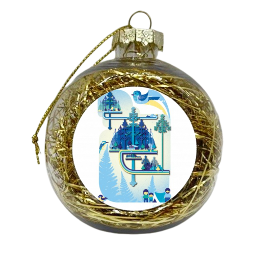 Forest - xmas bauble by Patrick Michael Joseph Welham