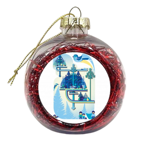 Forest - xmas bauble by Patrick Michael Joseph Welham
