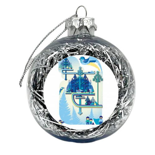 Forest - xmas bauble by Patrick Michael Joseph Welham