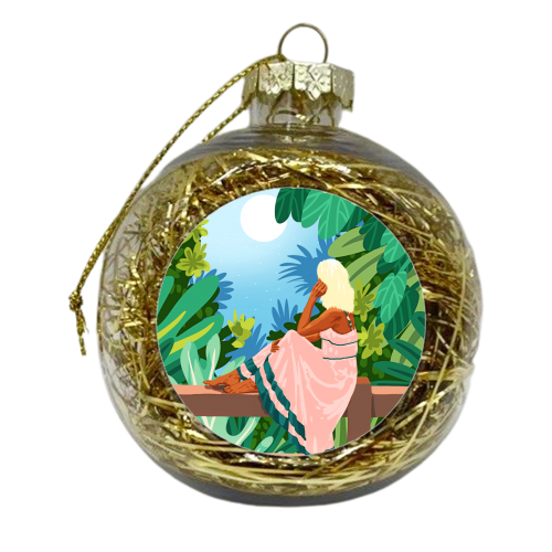 Forest Moon - xmas bauble by Uma Prabhakar Gokhale