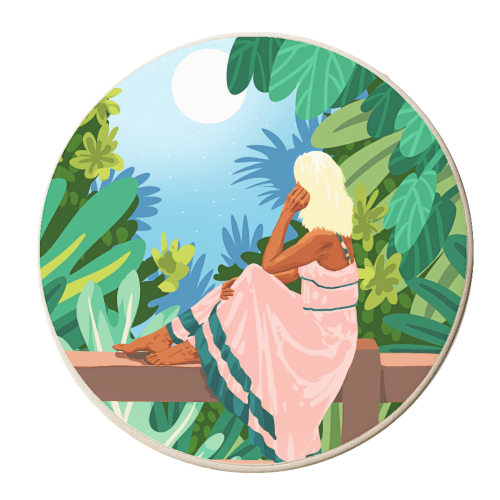 Forest Moon - personalised beer coaster by Uma Prabhakar Gokhale