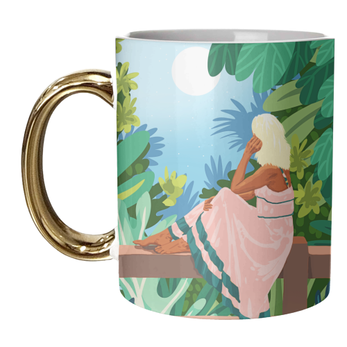 Forest Moon - unique mug by Uma Prabhakar Gokhale