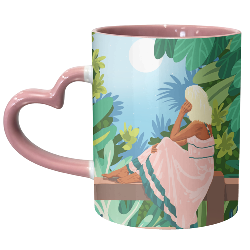 Forest Moon - unique mug by Uma Prabhakar Gokhale