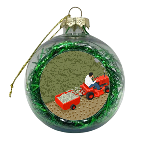 forest mower - xmas bauble by John Holcroft