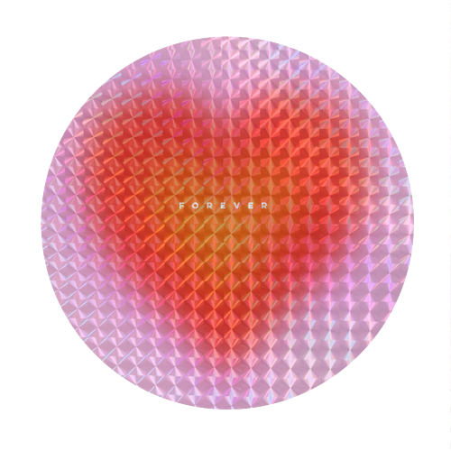 Forever Love - Circle Sticker by Dominique Vari