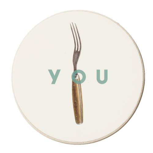 Fork You - personalised beer coaster by The 13 Prints