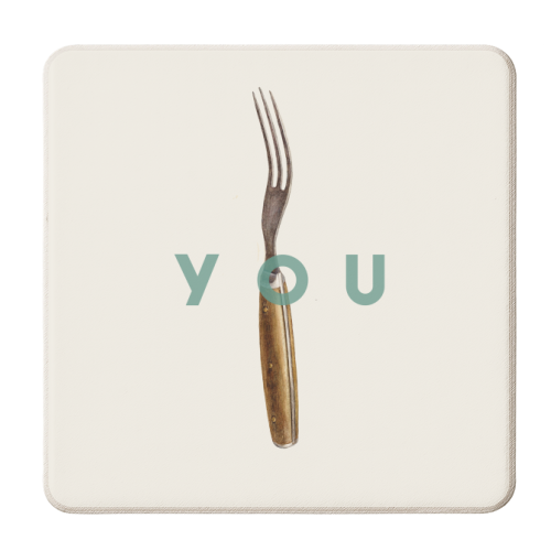 Fork You - personalised beer coaster by The 13 Prints